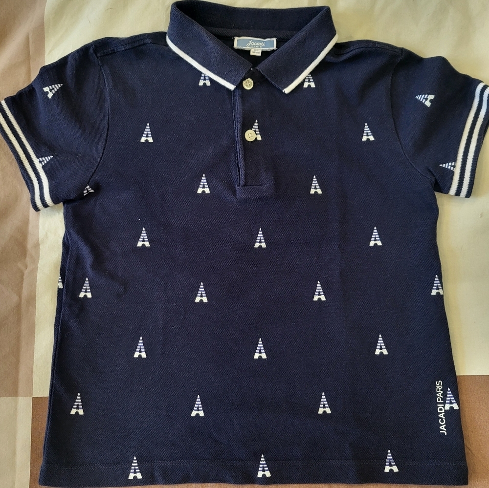 Jacadi Blue and White Polo Shirt